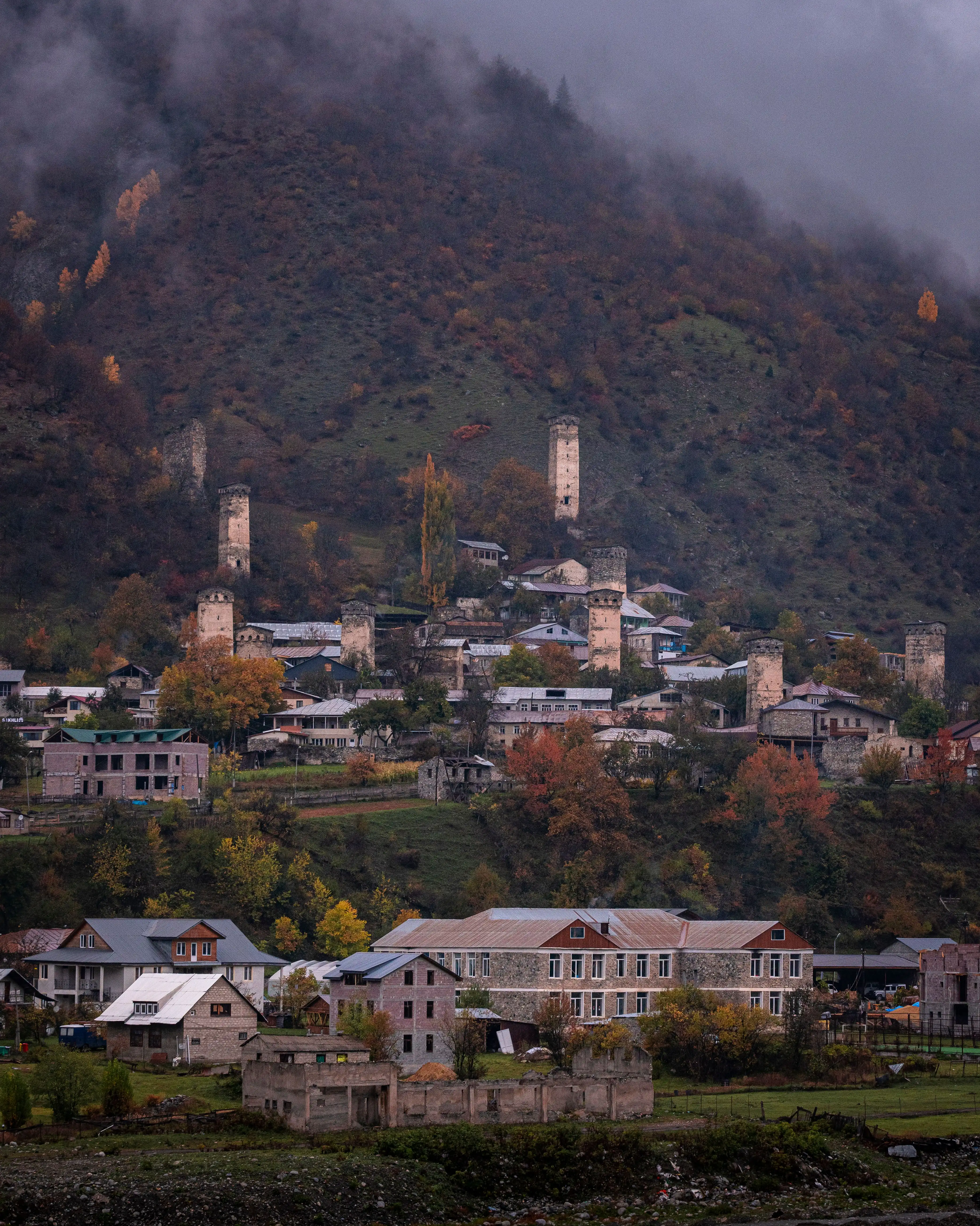 Svaneti stone towers Georgia